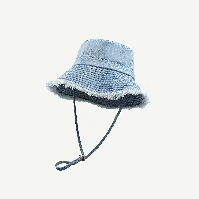 1pc Solid Color Vacation Bucket Caps with Large Eaves for Women Men,spring and Summer Outdoor Providing Sun Protectionsuitable