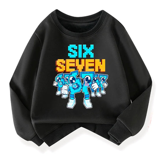 67 Six Seven for Childrens Steal A BrainRot Fashion Kids Hoodie Warm Sweatshirts Italian Brainrot Winter Clothing Cartoon Hoodie