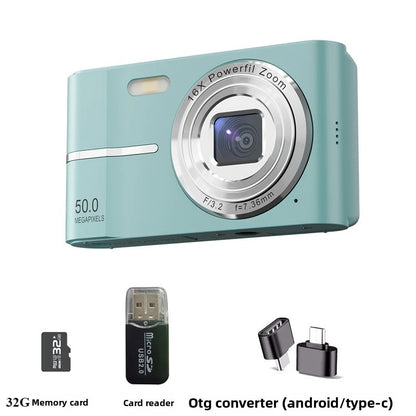 Portable Digital Camera - 44MP Compact Camera with 16x Zoom & 2.4 Inch LCD Screen