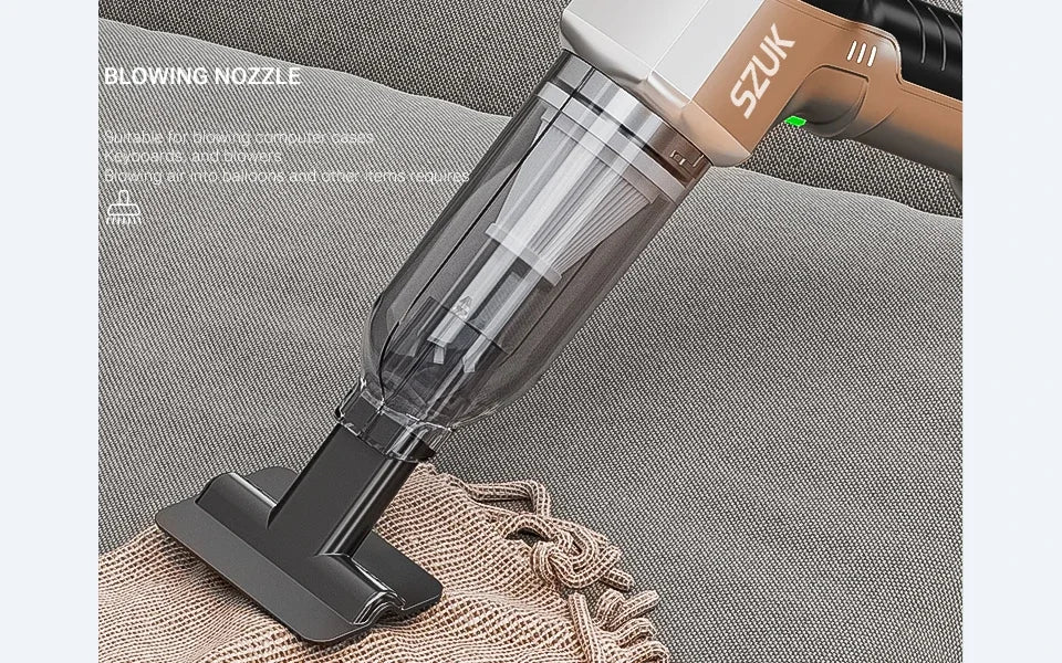 Wireless Car Vacuum - Portable Handheld Cleaner With Strong Suction & HEPA Filter