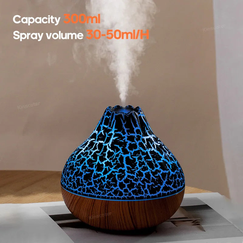 300ml USB Desktop Humidifier - Colorful Mist Diffuser  Air Purifier