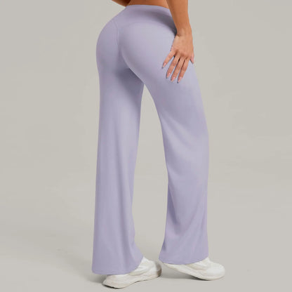 Pilates Straight Yoga Pants Versatile Loose High Waist Wide Leg Pants Women Running Push Up Sports Fitness Hip Show Pants Female