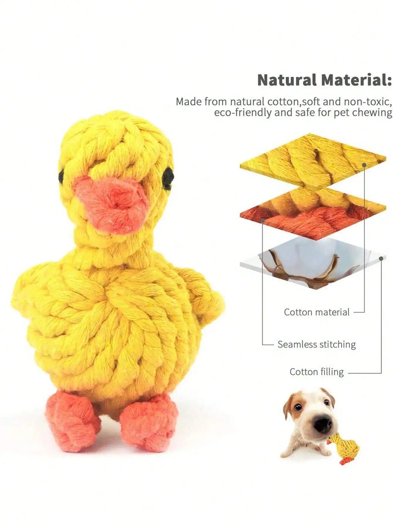 Hot rope knot grinding teeth resistant hand-woven animal cotton rope small and medium-sized dog pet dog toys