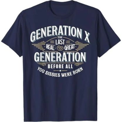 Men's Women Funny Generation X Ironic Humor T Shirt with Donkey Cotton Tee Streetwear Oversized Summer Loose Novelty Top Casual