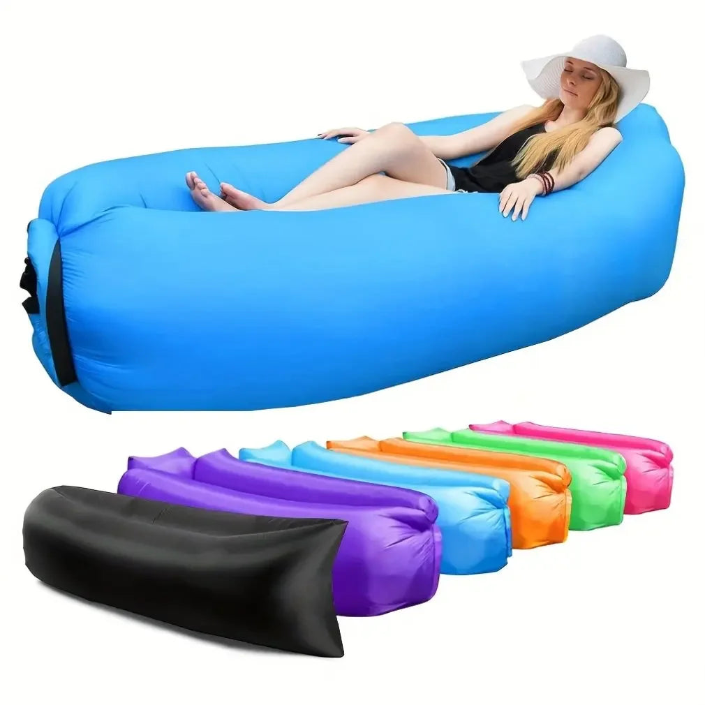 Portable Folding Inflatable Lazy Sofa Outdoor Camping Inflatable Lounger Sofa Furniture