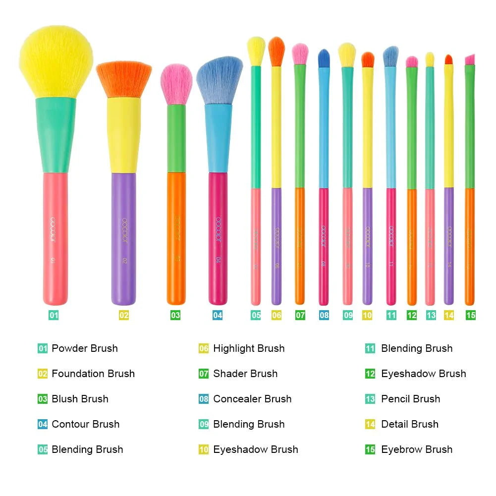 Docolor Makeup Brush Set Professional 10-30pcs Eyeshadow Blush Synthetic Foundation Brush Powder Contour Cosmetic Tool For Women