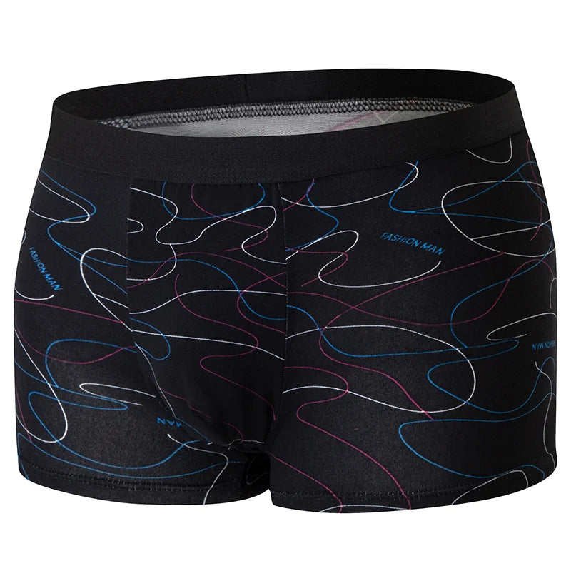 Mens 10-Piece Fashion Underwear Set - Comfortable Large Size Printed Boyshorts