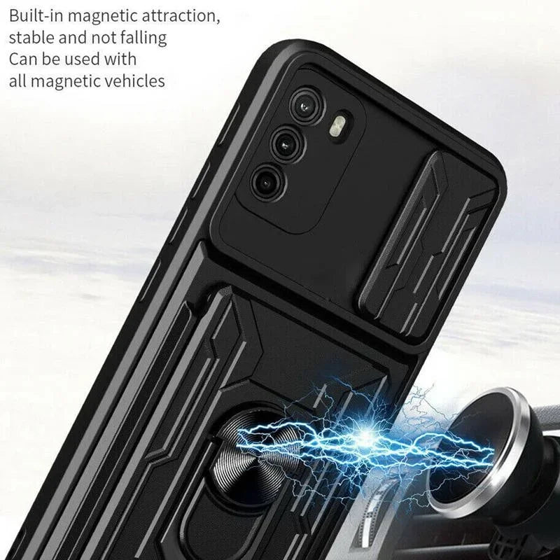 Case For Samsung Galaxy S26 S25 S24 S23 S20 S21 S22 Ultra Plus FE Note 20 Ultra Cover Grade Card Slot Armor Fundas Coque