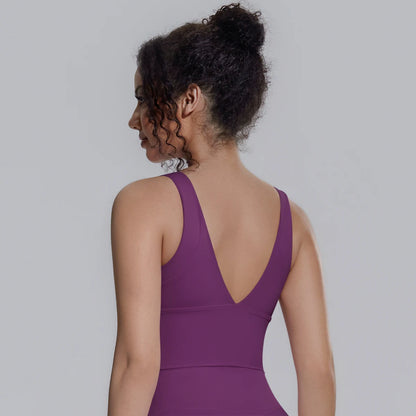 New Backless Yoga Vest for Woman Yoga Underwear with Chest Pad Summer Breathable Workout Top Running Shockproof Sports Bra