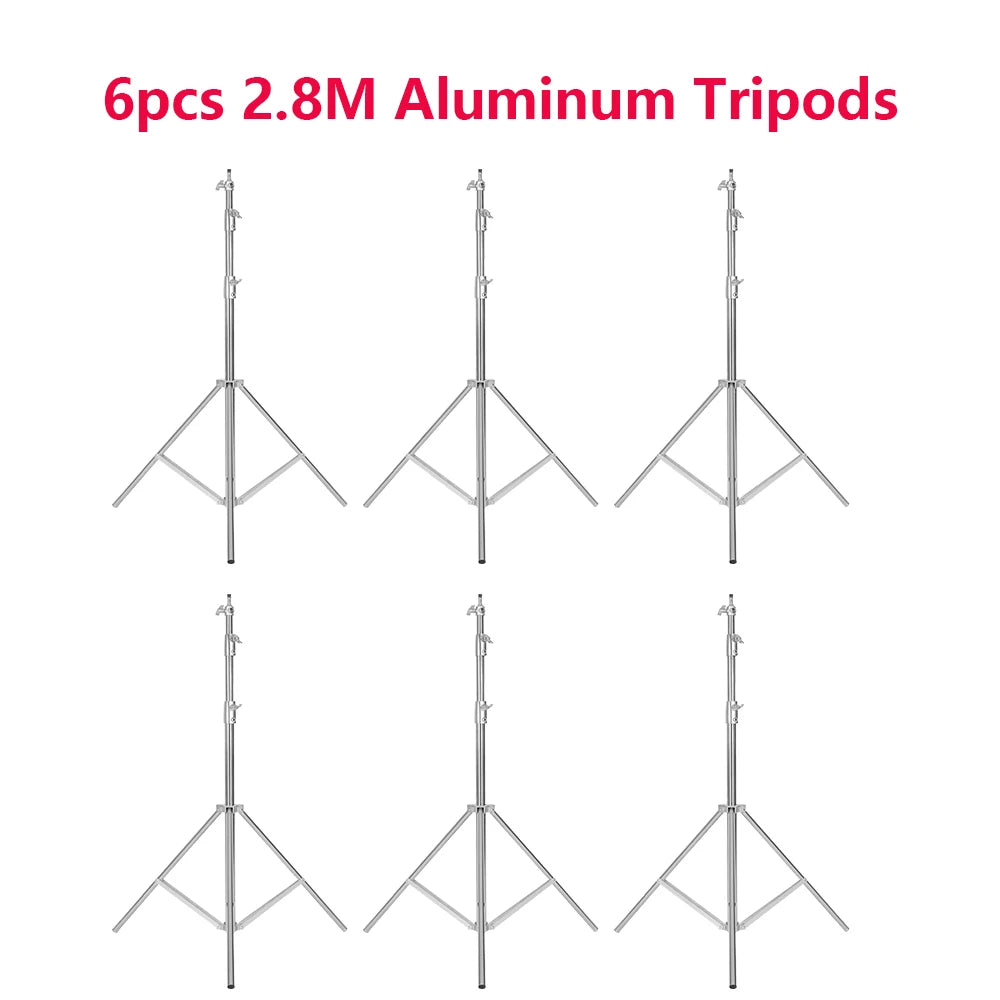 Stainless Steel Tripod 2.8m Heavy Duty Light Stand With 1/4, 3/8 Conversion Head for Studio Softbox Photographic Equipment
