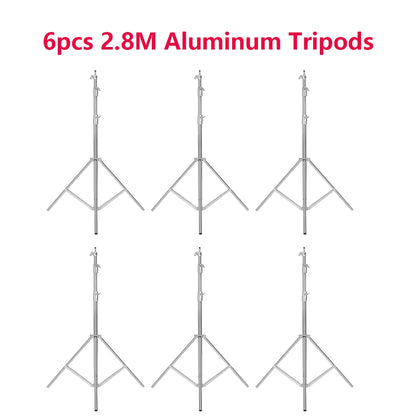 Stainless Steel Tripod 2.8m Heavy Duty Light Stand With 1/4, 3/8 Conversion Head for Studio Softbox Photographic Equipment