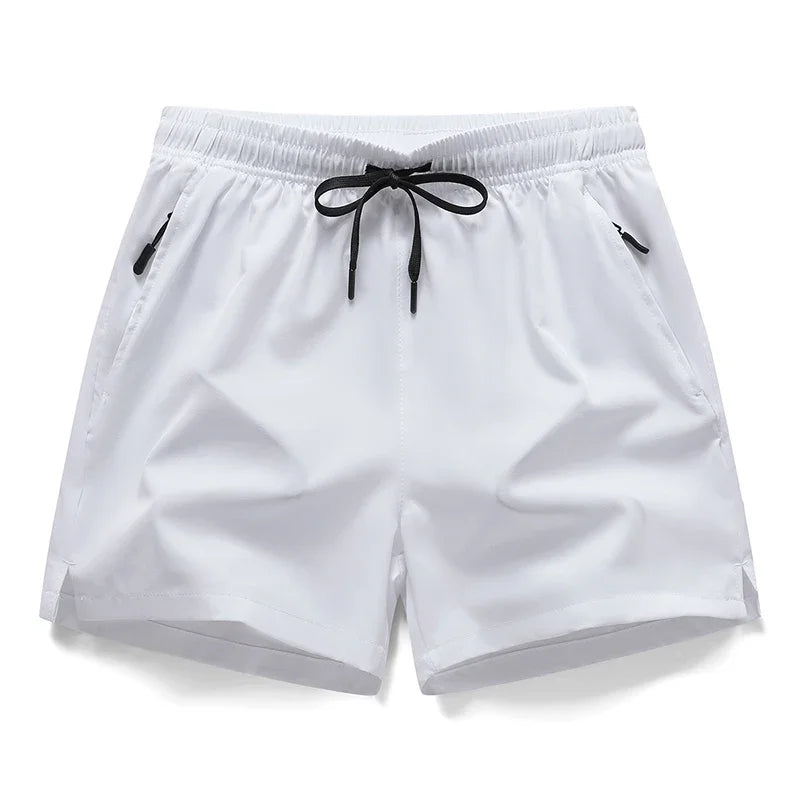 New Men's Sports Casual 3/4 Shorts With Ice Silk Lightweight Sweat-absorbing Outdoor Quick Drying Running Fitness Loose Pants