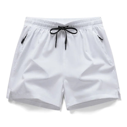 New Men's Sports Casual 3/4 Shorts With Ice Silk Lightweight Sweat-absorbing Outdoor Quick Drying Running Fitness Loose Pants