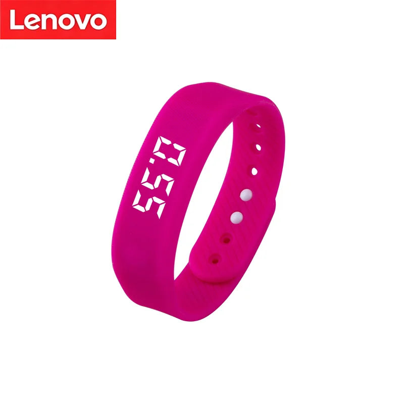 Lenovo Smart Bracelet LED Digital Waterproof Smart Band Running Pedometer Health Monitor Sleep Tracking Vibration Alarm Reminder