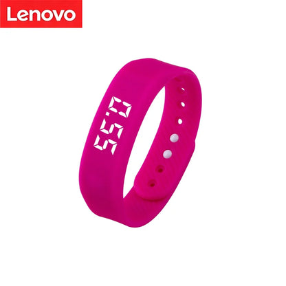 Lenovo Smart Bracelet LED Digital Waterproof Smart Band Running Pedometer Health Monitor Sleep Tracking Vibration Alarm Reminder