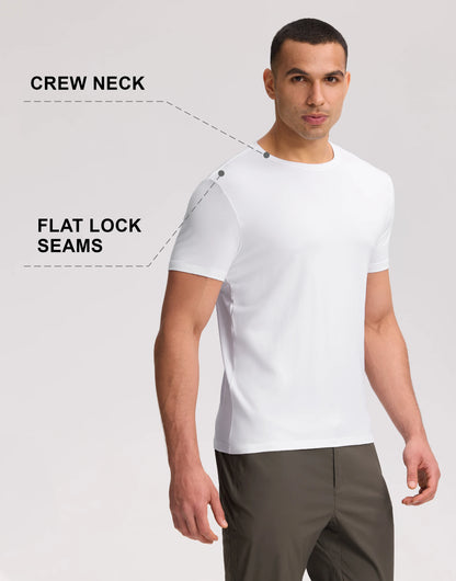 Pioneer Camp Men's T-Shirt Bamboo Viscose Ultra Soft Plain Male Shirts Cooling Crew Neck Casual Basic Tee Shirt Undershirt
