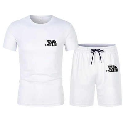 2026 Summer Fashion Trend Casual Sports Two-piece Set Trendy Men's Short Sleeved T-shirt+shorts Set