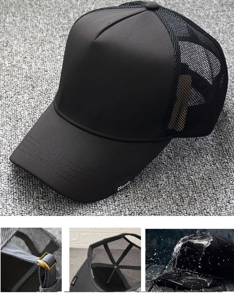 Big Head Man Large Size Mesh Baseball Hats Outdoors Plus Size Sport Caps Dad Oversize Trucker Cap 56-61cm 62-66cm