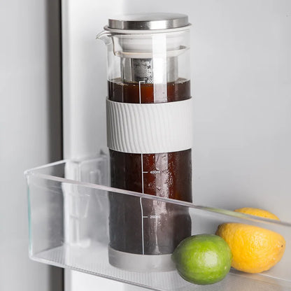 Portable Cold Brew Coffee Maker - 800ml Iced Coffee Kettle  Tea Infuser - ZOOMNSTORE