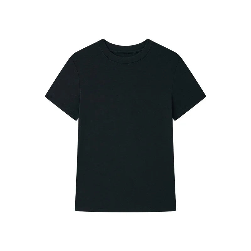 Women's Round-Neck T-Shirt – Slim-Fit Silky Base Top