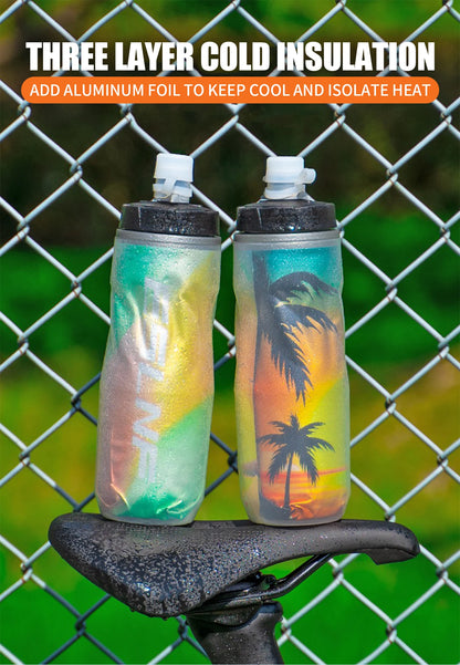 ESLNF Bicycle Water Bottle Ice Protection Sports Water Bottle Large Capacity Fitness Water Cup Outdoor Cycling Water Cup Accesso