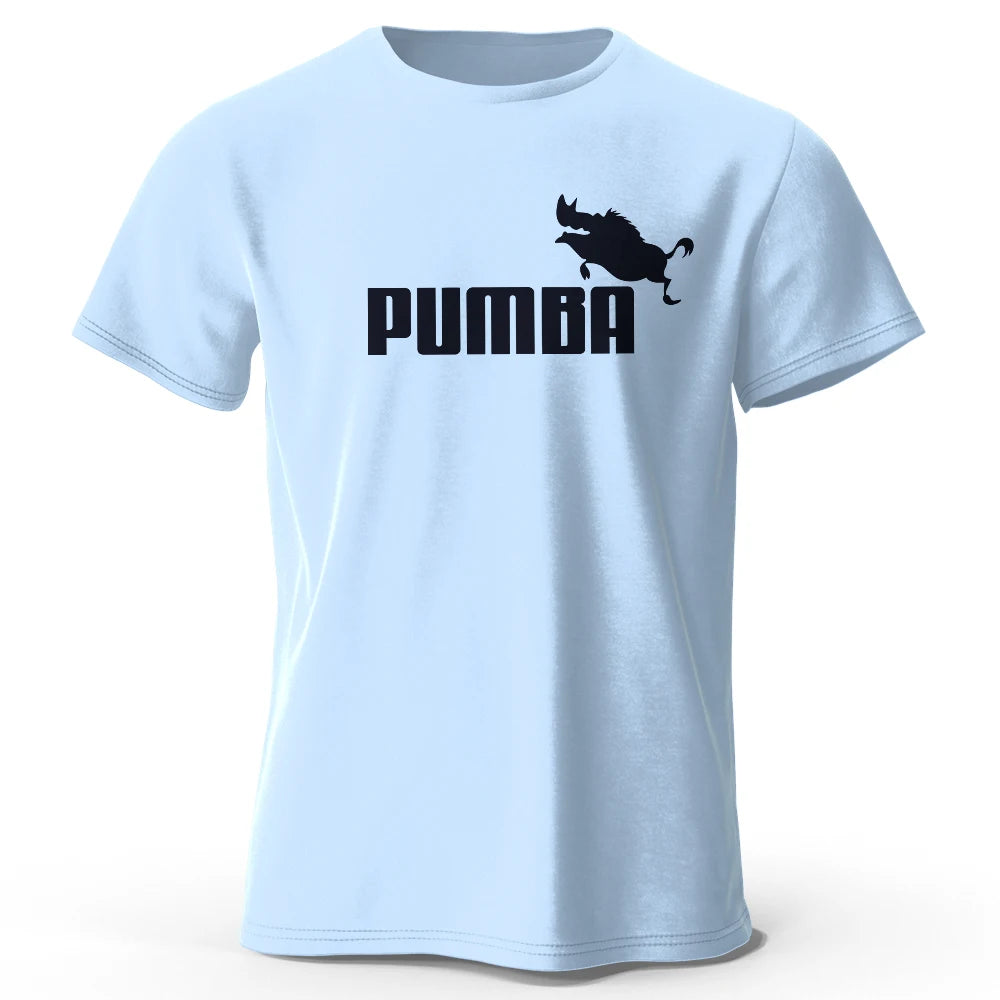 Men's Graphic T-Shirt - Pumba Print Cotton Tee | Breathable Short Sleeve Summer Top