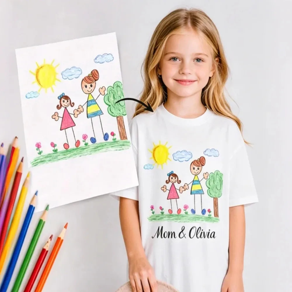 Custom Kids T-Shirt Blank Drawing Shirt Personalized Design Logo Photo or Text Children Boy Girl Art Shirt