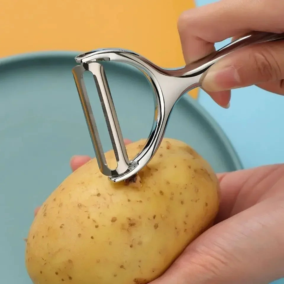 Stainless Steel Peeler - Multi Function Vegetable & Fruit Peeler with Julienne Slicer