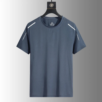 Men's Running T-Shirt – Reflective Quick-Dry Ice-Silk Sports Tee