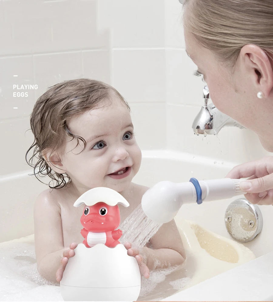 Bath Bathtub Toys for Toddlers 1 2 3 Years Old Duck Rotatable Waterwheel Bathroom Strong Suckers Water Scoop Fun Bath Toys Gifts