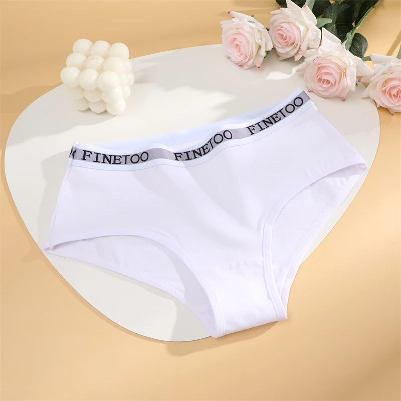 Women Cotton Briefs - Soft Breathable Low-Rise Panties 3Pcs Cotton Underwear Set