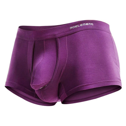 Gun-bullet separation underwear for men, scrotal support venous bottom pants, ice silk bag, curved men's briefs
