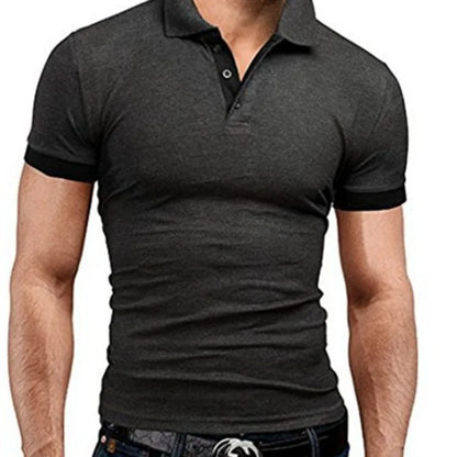 Polo Shirts Men's Casual Short Sleeve Tops Fitness Sports T-shirts Versatile Trendy Breathable Slim Tops Outwear Sportswear Male