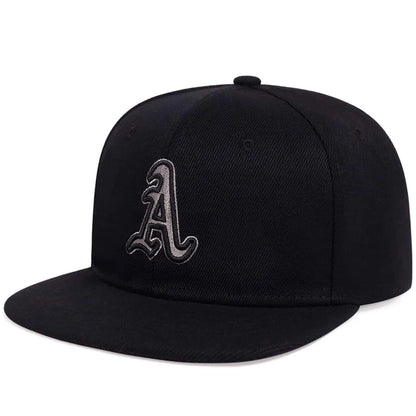 1piece Unisex Gothic Letter A Embroidery Hip-hop Hats Outdoor Adjustable Casual Baseball Caps Sunscreen Hat