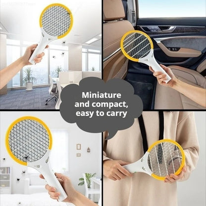USB Car Mini Electric Mosquito Swatter Summer Mosquito Insect Racket Killer Rechargeable Handheld Bug Zapper for Bedroom