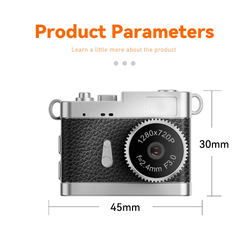 Mini Keychain Camera - 1080P Portable Mini Camcorder With Display & Loop Recording
