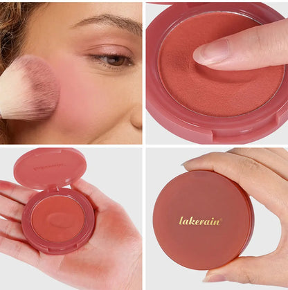 New Matte Blush Cream to Powder Cushiony Bouncy Texture Long Lasting Natural Flush Brightens Face Complexion Woman Makeup