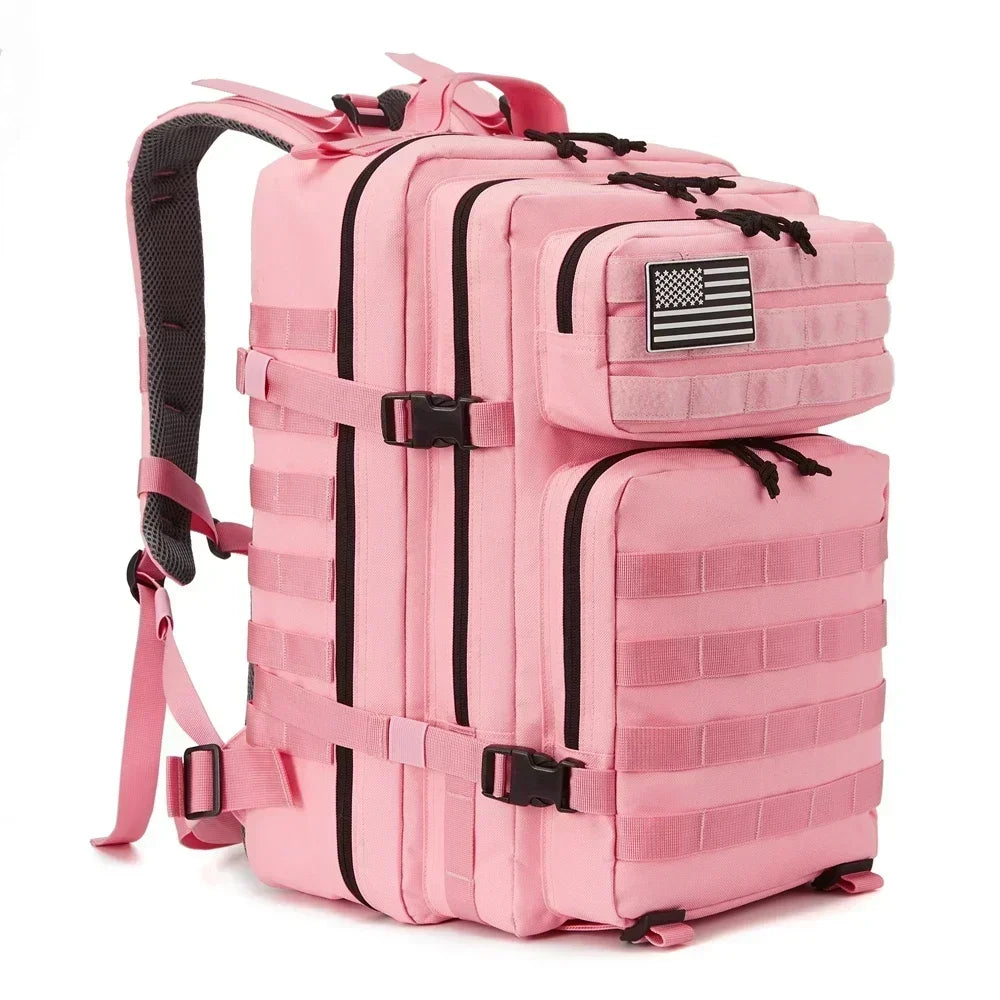 45L Tactical Backpack - Large Capacity Outdoor Hiking  Camping Bag for Men  Women
