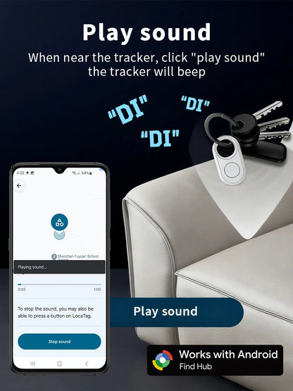 Google Find My Smart Tag Bluetooth Tracker Anti Lost Item Finder Locator for Android Keys Wallet Luggage Pet Replaceable Battery