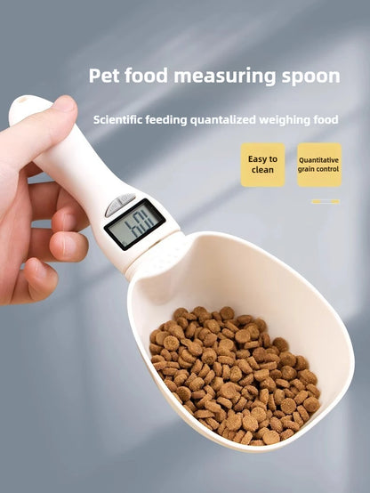 Cat dog food scoop weighing scale scoops intelligent electronic measuring spoons feeding spoons with scales pet food accessories