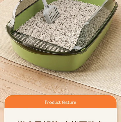 Large Capacity Cat Litter Box - Anti-Splash Plastic Cat Toilet - ZOOMNSTORE