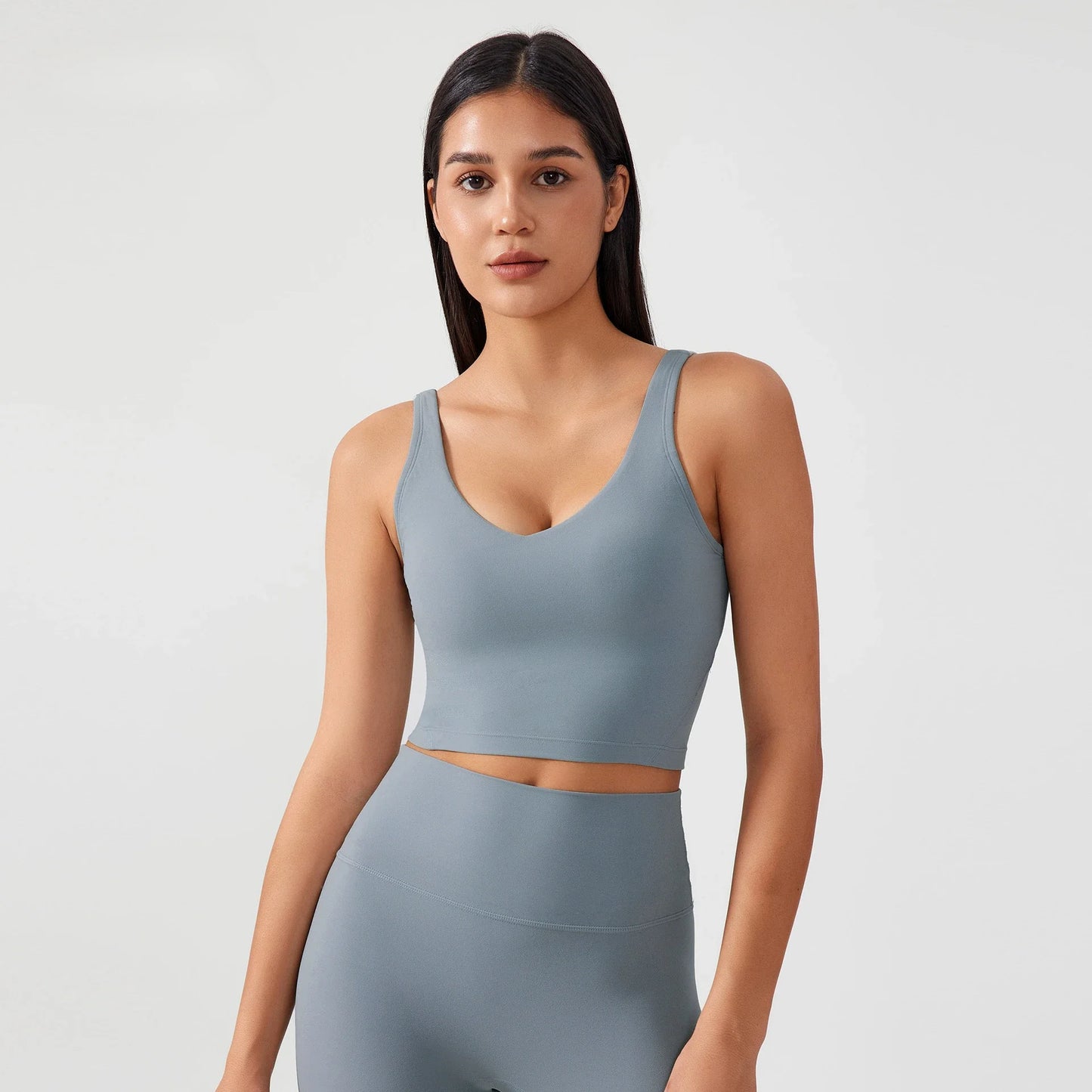 Sports Bra For Women - Breathable Yoga Crop Top With Fixed Chest Pad & U-Shaped Back