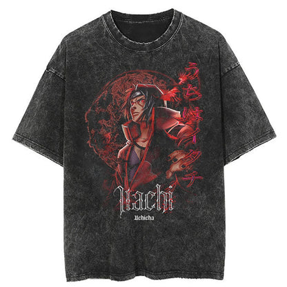 Hip Hop Streetwear T Shirt Japanese Anime Naruto Print T-Shirt Men Harajuku Cotton Tshirt Summer Short Sleeve Tops Tees