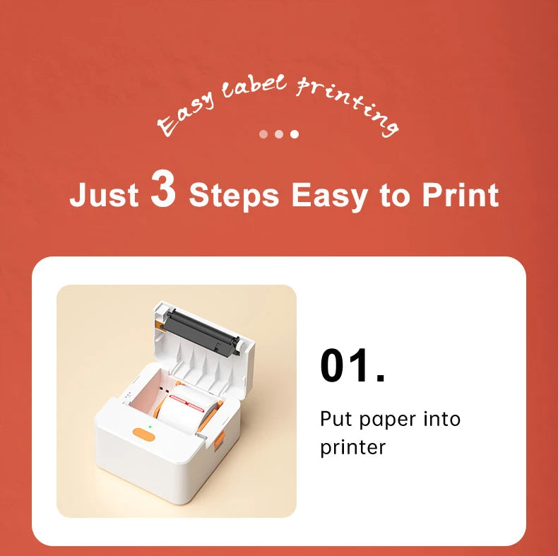 Self-adhesive Jewelry Label for DETONGER P1 Mini Portable Thermal Label Printer Wireless Inkless Logo Sticker Printer