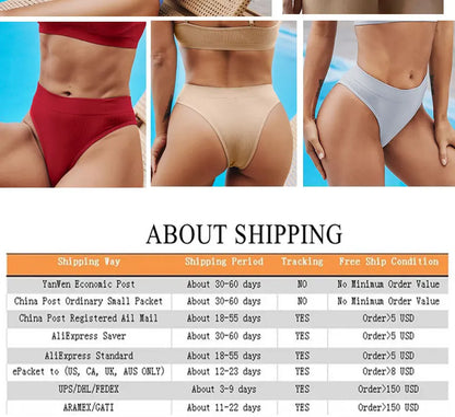 FINETOO 4PCS/Set Seamless Women Pantys High Waist Briefs Solid Color Brazilian Panties Girls Sexy Underpants For Women Lingerie