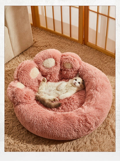 Fluffy Dog Bed Winter Plush Kennel Accessories Pet Products Large Dogs Beds Bedding Sofa Basket Small Mat Cats Big Cushion Puppy
