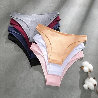 7Pcs/Set M-2XL Women Cotton Soft Panties Low Waist Pantys Lingerie Femme Panty Briefs Woman Underpants Sexy Underwear for Girls