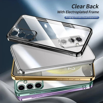 Plating Silicone Soft Case For Samsung Galaxy S26 Ultra S25FE S24 S23 FE Plus A57 A37 A56 A36 A16 A17 Transparent Clear Cover
