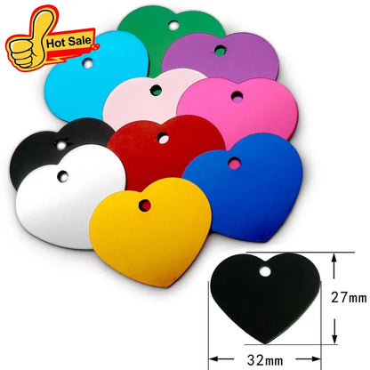 Personalized Aluminum Pet ID Tags - Custom Engravable Name Plates 100pcs