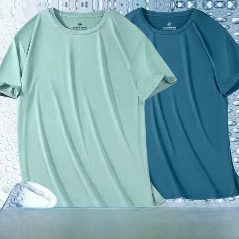 Men's Ice-Silk T-Shirt – Cool Quick-Dry Casual Sports Top